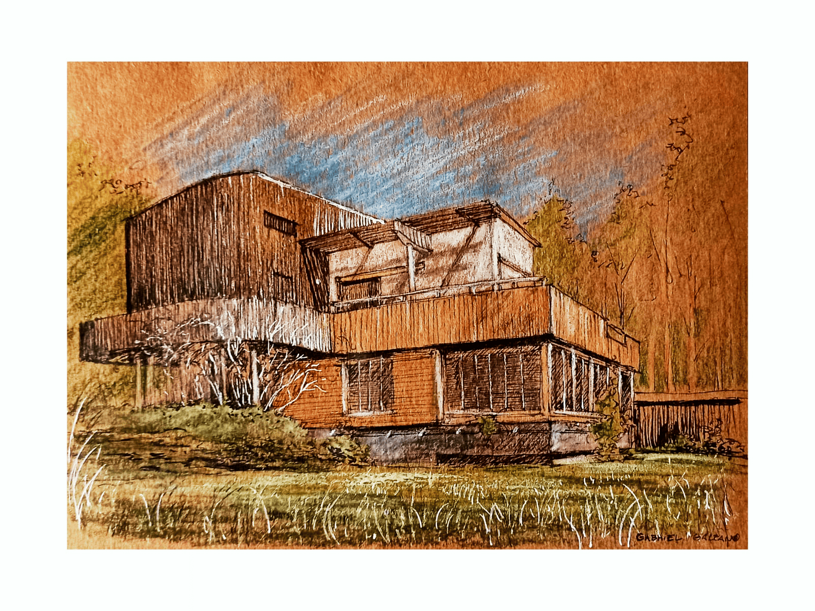  dibujo Villa mairea